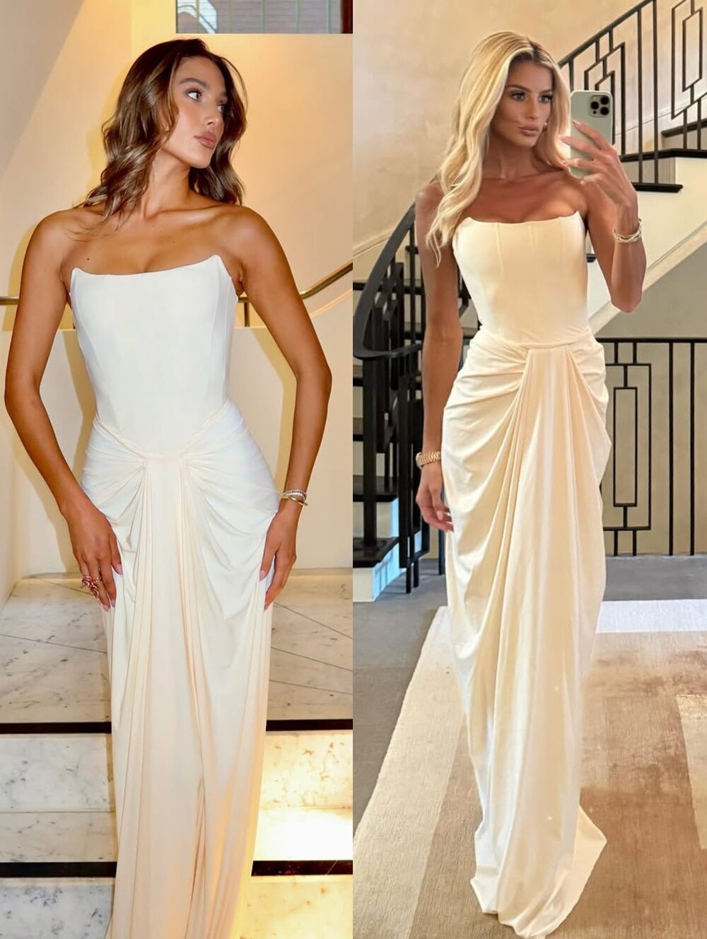 NWT Deme by Gabriella Pearl Gown in Off White ASO Emma Hernan
